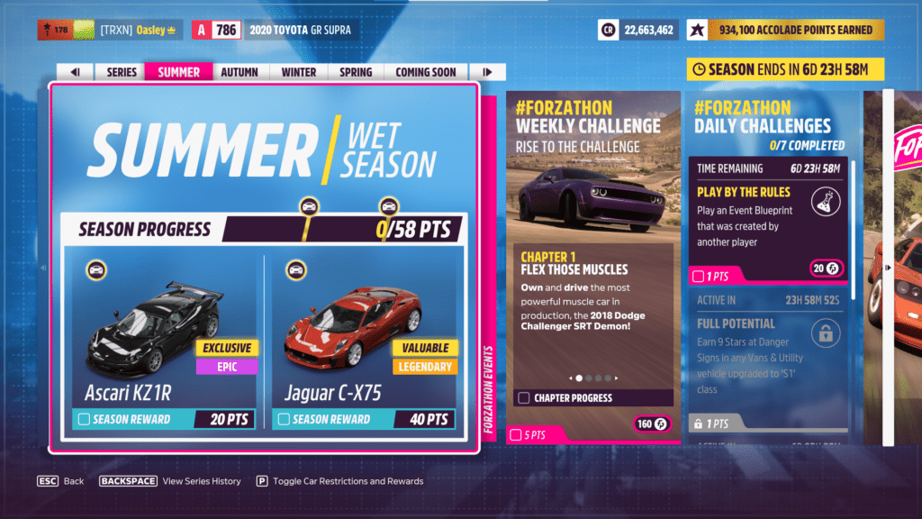 Your guide to Forza Horizon 5's Series 6 Summer Festival Playlist